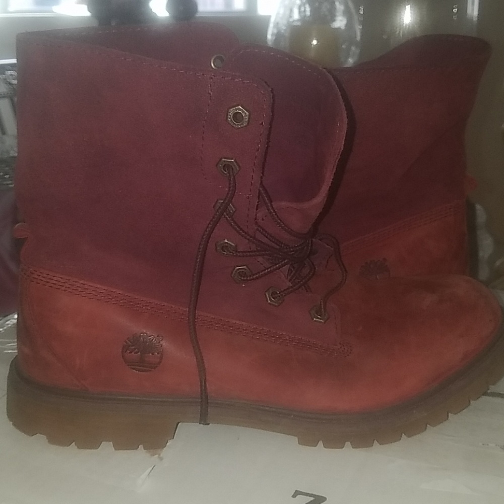 Burgundy Timberland Boots